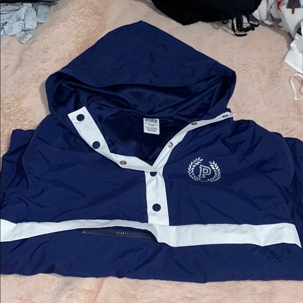 Love Pink bling wind breaker with zip pocket